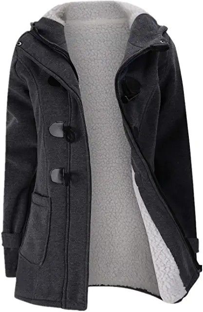 Plain Coats, Types Of Coats, Coat Pocket, Duffle Coat, Plus Size Coats, Fleece Coat, Warm Jacket, Womens Fleece, Winter Coats Women