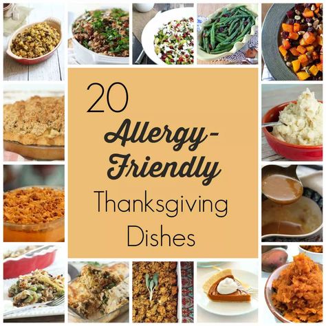 The Ultimate Allergy-Friendly Thanksgiving Recipe Round UP! Have a special diet need for Thanksgiving? Check out this round up of Thanksgiving side dishes that includes vegan, dairy-free, gluten-free, and nut-free ideas! Dairy Free Thanksgiving, Vegan Thanksgiving Dinner, Best Thanksgiving Side Dishes, Gluten Free Thanksgiving, Thanksgiving Dinner Recipes, Thanksgiving Dishes, Allergy Free Recipes, Allergy Friendly Recipes, Vegan Thanksgiving