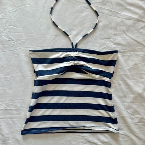 Cute 2000’s striped halter top. Looks like tag has... - Depop Striped Halter Top, Virtual Wardrobe, Vintage Beach, Aesthetic Vintage, Dream Clothes, Sewing Ideas, Dream Wardrobe, Beach Outfit, Cut Off