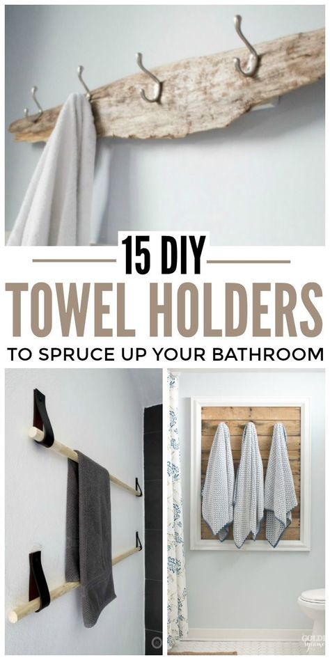 Want to jazz up your bathroom in less than an hour? Try making one of these DIY towel holders. Not only are they practical and functional, but a towel holder can really be a statement piece in your bathroom. Drying Towel Rack Bathroom, Towel Hanging Ideas Bedroom, Farmhouse Bath Towel Holder, Nautical Towel Rack, Towel Hanger Ideas Bedroom, Hanging Hooks Ideas Bedroom, Diy Bath Towel Rack, Diy Towel Drying Rack, Diy Hooks For Hanging Towels