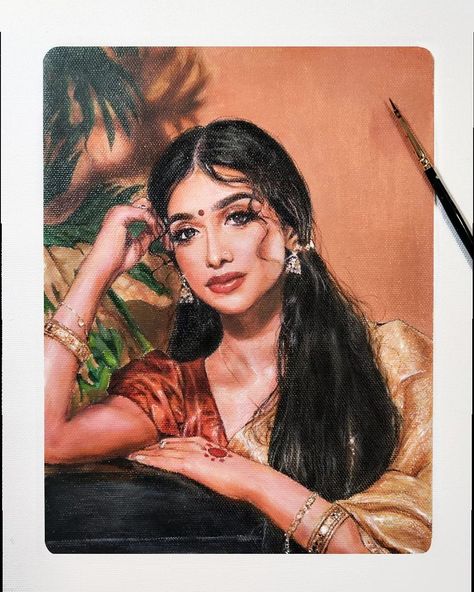 ~ south asian aesthetic ~ Women Potrait Paintings, Abstract Watercolor Portrait, Watercolor Portraits Indian, Indian Aesthetic Painting, Potrait Paintings Canvas, Watercolor Paintings Realistic, Realistic Paintings Acrylics, Indian Watercolor Paintings, Indian Women Drawing