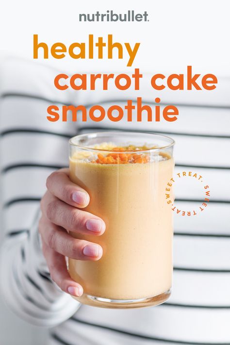 Carrot cake smoothie recipe Carrot Cake Smoothie, Carrot Smoothie, Healthy Carrot Cakes, Vegan Carrot Cakes, Smoothie Healthy, Healthy Breakfast Smoothies, Superfood Smoothie, Vegan Smoothies, Breakfast Smoothies