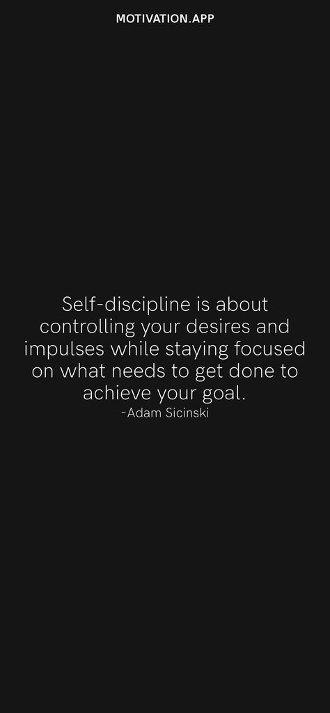 Stay Disciplined Wallpaper, Self Discipline Aesthetic, Regulating Emotions, Discipline Quotes, Impulse Control, Staying Focused, Motivation App, Emotional Awareness, Focus On Your Goals