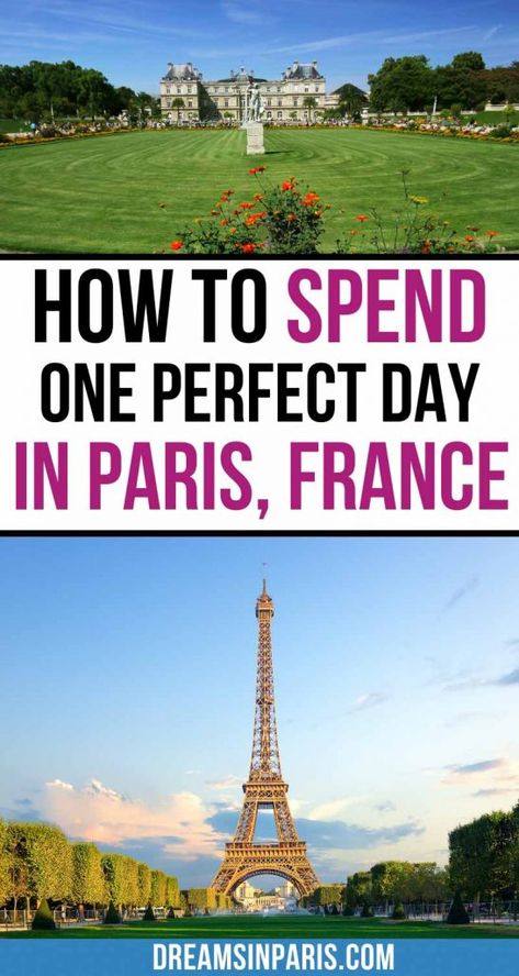 Have only 1 day in Paris? Here is the perfect paris one day itinerary to guide you through your trip. | How to spend one day in Paris |Paris in one day itinerary |Paris one day |Paris in a day | Paris in a day | one day in Paris itinerary | 24 hours in Paris one day | Paris for 24 hours | 24 hours in Paris france | a day in paris | things to see in paris in a day| things to do in Paris in a day| what do in paris for one day| one day trip to Paris| how to see Paris in a day. Paris Trip Planning, One Day In Paris, Paris Itinerary, France Itinerary, Paris Guide, Paris France Travel, Paris Travel Tips, Paris Vacation, Paris Map