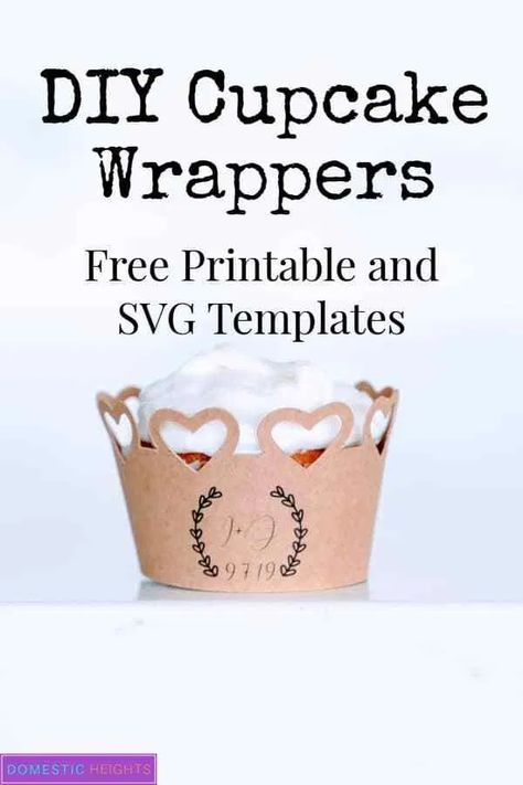 DIY cricut wedding ideas, wedding party favors, free wedding svg cut file templates, paper craft projects Cricut Wedding Ideas, Diy Wedding Cupcakes, Cupcake Wrappers Template, Simple Cupcakes, Ideas Wedding Party, Cupcake Wrapper, Cricut Wedding, Wedding Decorations On A Budget, Diy Cupcakes