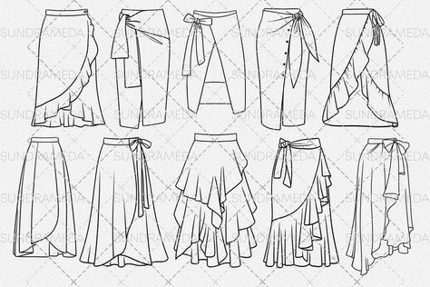 Interesting Skirt Designs, Logo Stationery, Stamps Design, Procreate Stamp Brushes, Ipad Procreate, Procreate Stamps, Fashion Drawing Sketches, Fashion Illustrations Techniques, Fashion Drawing Tutorial