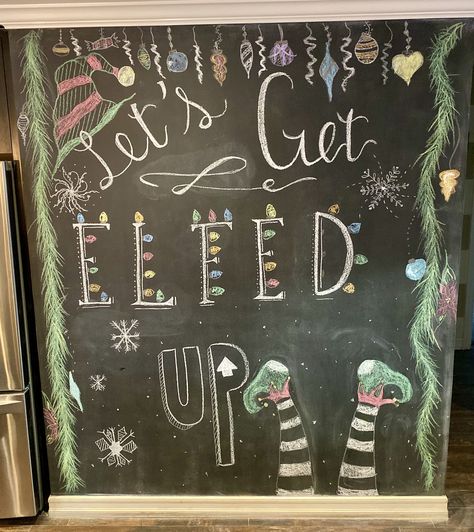 Ready for our ugly sweater party! Christmas Bar Signs Funny, Christmas Party Chalkboard Sign, Christmas Chalkboard Art Funny, Christmas Chalk Wall, Bakery Chalkboard, Christmas Blackboard, Bar Chalkboard Ideas, Chalkboard Messages, Sidewalk Chalkboard Sign