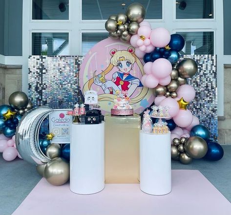 Sailor Moon Birthday Decoration, Sailor Moon Backdrop, Sailor Moon Balloon Decoration, Sailor Moon Bridal Shower Ideas, Sailor Moon Party Ideas Birthdays, Sailor Moon Pinata, Sailor Moon Party Favors, Sailor Moon Bachelorette Party, Sailor Moon Party Decorations