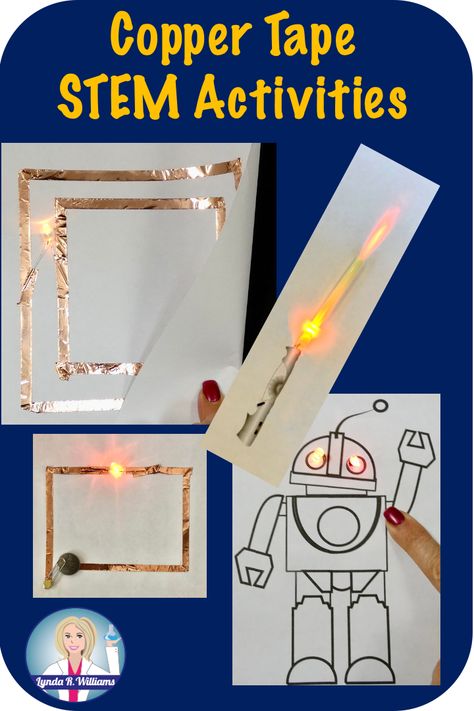 Paper Circuits Templates, How To Create Electricity, Stem Electricity Activities, Led Diode Projects, Copper Tape Circuit, Copper Tape Crafts, Electric Circuit Projects Ideas, Paper Circuits Projects, Light Up Cards