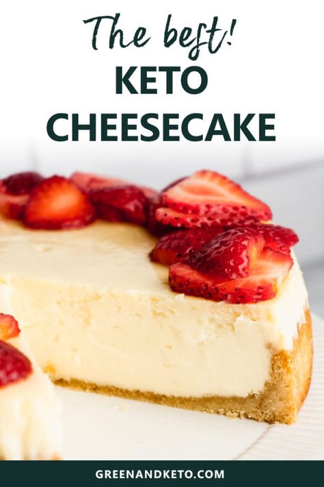 Best Keto Cheesecake, Best Keto Cheesecake Recipe, Almond Flour Crust, Low Carb Cheesecake Recipe, Low Carb Backen, Postre Keto, Low Carb Cheesecake, Low Carb Low Sugar, Low Carb Dessert