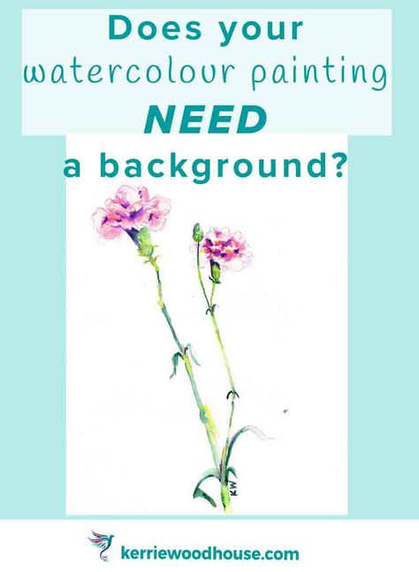 How to add a watercolour background to your paintings Watercolour Backgrounds For Cards, How To Paint Watercolor Background, How To Watercolor Background, Botanical Painting Watercolour, Watercolour Background Ideas, Watercolour Art Ideas Inspiration, Watercolor Background Ideas, Watercolor Flowers Background, Watercolor Art Background