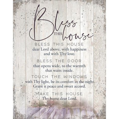 "Buy Bless This House Wood Plaque at Michaels. com. With the look of reclaimed wood, these plaques feature an inspirational sentiment and full color printing. With the look of reclaimed wood, these plaques feature an inspirational sentiment and full color printing. Each plaque has a keyhole cut on the back side and is ready for hanging. Details: Multicolor 11.75\" x 15\" x 0.75\" MDF Ready to hang Recommended for indoor use only | Bless This House Wood Plaque By Dexsa | 11.75\" x 15\" | Michaels Mother Teresa Quotes, House Blessing, House Wood, Vertical Frames, Sign Ideas, Home Sign, House Wall, Wood Plaques, Wall Board