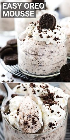 This 3 ingredient oreo mousse is creamy, light and so chocolatey! You’ll never use another mousse recipe after you try this one! Our recipe doesn’t use raw eggs or gelatin, this is an easy eggless mousse everyone loves! #chocolatemousse #mousse #oreomousse #oreodessert Oreo Moose Dessert, Easy Mouse Recipes, Fruit Mousse Recipes, Mouse Recipes Desserts, Oreo Mousse Recipes, Mousse Flavors, French Style Cheesecake Mousse, Vanilla Mousse Recipe, Oreo Mousse Cake