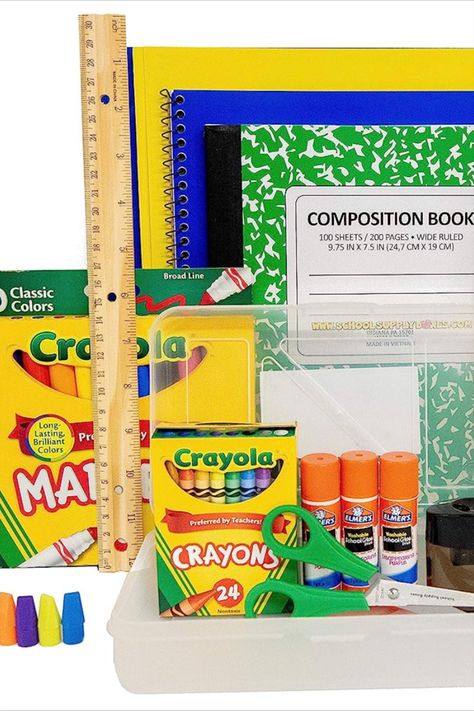 Back to School Supply Box Grades K-5 - School Supply Kit Back to School Essentials - 32 Pieces School Supply Box, Back To School Essentials, School Supply, Composition Book, Back To School Supplies, School Essentials, School Supplies, Back To School