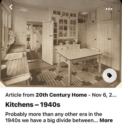 1910s Kitchen, 1910 Kitchen, 1940s Decor, Ikea Vintage, 1940s Kitchen, Passion Pit, Architecture Antique, Old Fashioned Kitchen, 1940s Home