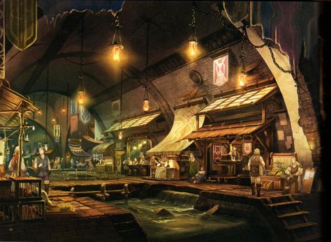 Underground Village, Village Concept Art, Underground City, Steampunk City, Fantasy Town, Underground Cities, Fantasy City, Fantasy Setting, Fantasy Places