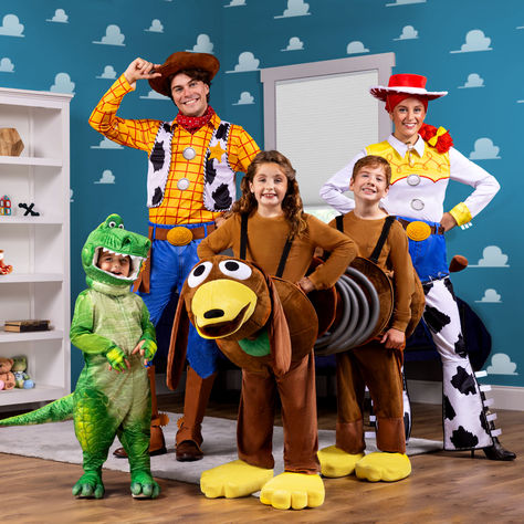 Check out https://www.pinterest.com/disneyfamily/disney-halloween/ for more Disney Family Halloween Costumes! #halloween #disneyfamily #UP #costume Toys Story Halloween Costumes Family, Toy Story Theme Halloween Costumes, Toy Story Costumes Adult, Disney Family Halloween Costumes, Toy Story Family Costumes, Toy Story Halloween Costumes, Toy Story Adult Costumes, Toystory Halloween Family, Disney Family Costumes