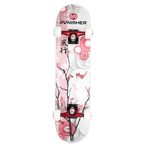 The Punisher Skateboards 31.5 x 7.75-inch skateboard offers a high-quality riding experience at a low cost of ownership. This complete skateboard comes with intricate printed design on a durable and hard Canadian Maple using the highest quality components available. Ages 12+. Skateboard Ideas, Mini Skate, Skateboard Graphics, Skateboard Designs, Cool Rings For Men, Skateboard Deck Art, Skateboard Art Design, Truck Paint, Cool Skateboards