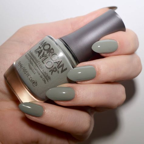 Morgan Taylor Oh Para-chute! A muted sage green polish. Gray Manicure, Morgan Taylor Nail Polish, Nail Trend, Green Nail Polish, Nails Green, Green Nail, Morgan Taylor, Best Nail Polish, Polish Colors