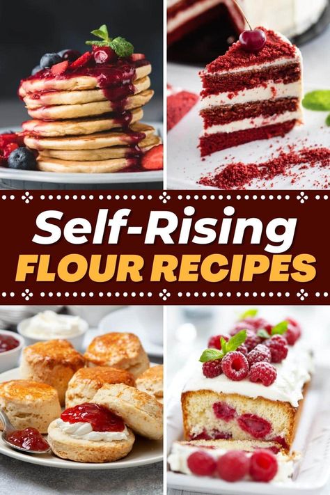 Try these self-rising flour recipes to save yourself time and effort! From bread to cakes to cookies and biscuits, self-rising flour is your new best friend in the kitchen. What To Do With Self Rising Flour, Self Rising Flour Recipes Air Fryer, Desserts With Self Rising Flour, Self Rising Flour Cake Recipes, Self Rising Flour Bread Recipes, Self Rising Flour Bread, Self Rising Flour Recipes Bread, Self Raising Flour Recipe, Recipes Using Self Rising Flour