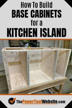 Diy Kitchen Cabinets Build, Building Kitchen Cabinets, Building A Kitchen, Cabinet Plans, Diy Kitchen Island, Island Ideas, Diy Kitchen Cabinets, Built In Bookcase, 15 Diy