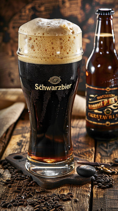 Hey beer friend! Let me tell you about Schwarzbiers. As the name implies, these are very dark German lagers. Schwarzbier translates to “black beer.” They are midnight black in color with a light brown head.  The flavor has pronounced roasted malt character – like coffee or dark chocolate – but the mouthfeel is medium-bodied and smooth. There’s enough hop bitterness to balance the malt sweetness. Hops also provide herbal, woody, or floral notes. Beer Painting, Dark Lager, Black Beer, Beer Photography, Beer Friends, Brewing Beer, Dark Beer, Oktoberfest Beer, Ale Beer