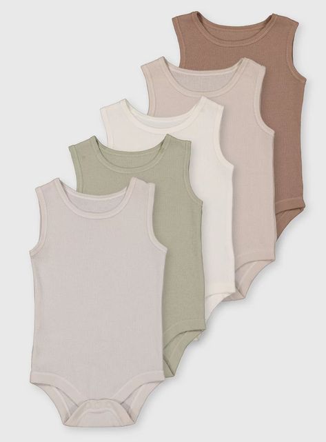 Baby Sleeveless Bodysuits 5 Pack (Newborn-3 Years) | Tu clothing Gilet Costume, Snap Fasteners, Sleeveless Bodysuit, Women Nightwear, Socks And Tights, Baby Wearing, Orange County, Fashion Company, Baby Boy Outfits