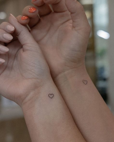 Matching tattoos 🤝 Tag someone you want to match with 👇 #matchingtattoos #tinytattoo #londontattoo #debutstudios Bonding Tattoos, Matching Tiny Tattoos, Matching Wrist Tattoos, Tiny Matching Tattoos, London Tattoo, Matching Tattoos, Tiny Tattoos, Wrist Tattoos, Tag Someone