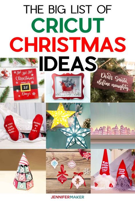 Cricut Christmas Ideas with free SVG cut files, tutorials, and homemade gift ideas #cricut #christmas Cricut Christmas Gift Boxes, Jennifer Maker, Christmas Svgs, Cricut Christmas Ideas, Christmas Cricut, Idee Cricut, Cricut Images, Projets Cricut, Free Cricut