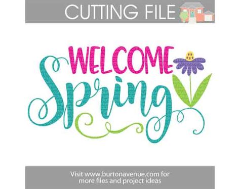 Sign Making, Free Stencils, Spring Projects, Free Svg Files, Cricut Free, Welcome Spring, Silhouette Cameo Projects, Easter Svg, Cricut Creations