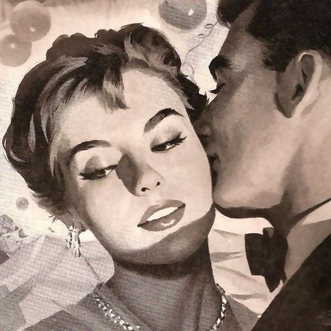 Couples Vintage, Vintage Couples, Vintage Romance, Pulp Art, Arte Sketchbook, Sweet Nothings, Couple Art, Vintage Love, Retro Art