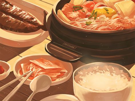 Painting Animation, Anime Bento, 귀여운 음식 그림, Cute Food Art, Food Wallpaper, Anime Food, Trik Fotografi, Food Drawing, Cooking Videos