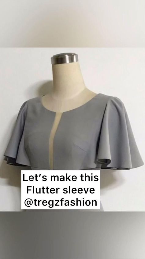 Fashion courses | Online pattern making and sewing tutorials | Bestie, here’s a quick tutorial for you… Flutter sleeve 👌👌 This sleeve is perfect for a top or dress👌 You going to try this on a top or dr… | Instagram