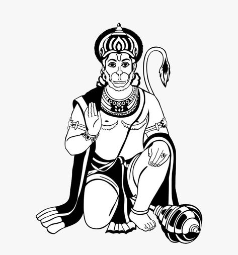 Hanuman Hd Drawing, Hanuman Temple Images, Hanuman Ji Black And White, Hanuman Black And White, Hanuman Png Hd, Hanuman Ji Png, Hanuman Sketch Art, Hanuman Ji Drawing Sketch, Ganesh Black And White