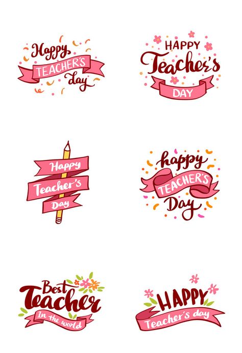 Happy Teacher's Day Images, Teachers Day Card Design, Teacher Teaching Students, Happy Girls Day, Teacher Logo, Happy Teachers Day Card, Word Doodles, One Piece Birthdays, World Teacher Day