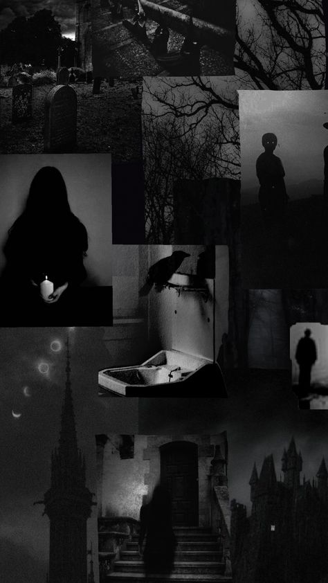 #black #b&w #dark #eerie #horror #creepy #darkacademia #night Wallpaper Europe, Creepy Wallpaper, Dark Academia Wallpaper, Scary Wallpaper, Japanese Horror, Goth Wallpaper, Gothic Wallpaper, Image Collage, Academia Wallpaper