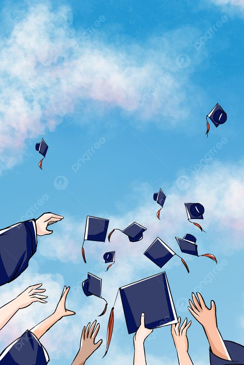 Download this HD wallpaper of Graduation Season Throwing Hat Blue Fresh Background. You can download more Graduation Season Throwing Hat Blue Fresh Background, Graduation Season, Throw A Hat, Blue wallpaper photos for totally free and use as phone wallpapers. | 1474045 Graduation Cap Wallpaper, Graduation Wallpaper Backgrounds, College Background, Graduation Background, Background Graduation, Fresh Background, Graduation Wallpaper, Seasons Posters, Blue Graduation