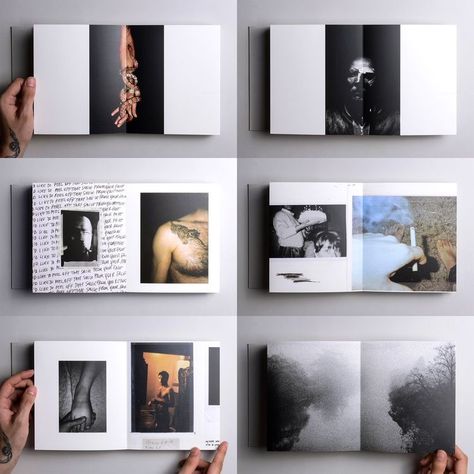 Photography Books Design, Magazine Layout Design Photography, Research Book Layout, Layout Design Photobook, Graphic Design On Photography, Magazine Photo Layout Design, Modern Journal Design, Film Photography Zine, Photo Magazine Design