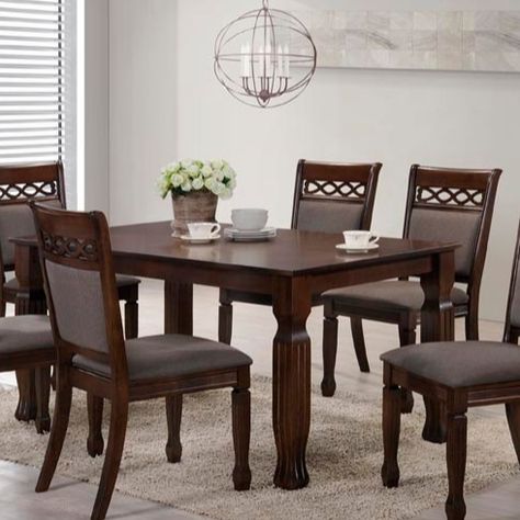 Dinning Set Design, Dinning Wooden Table, Modern Wooden Dining Table Set, Solid Wood Dining Table Modern, Daining Tebel Design Simple, Dining Table Design Wooden Modern, Modern Dining Chairs Wood, Wood Dining Table Design, Modern Wooden Dining Table