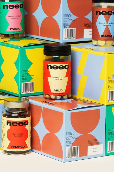 Energy Graphic Design, Product Branding Design, Vitamins Packaging, Product Advertising Design, Colorful Packaging Design, Cool Packaging Design, Pill Packaging Design, Product Design Inspiration, Energy Branding