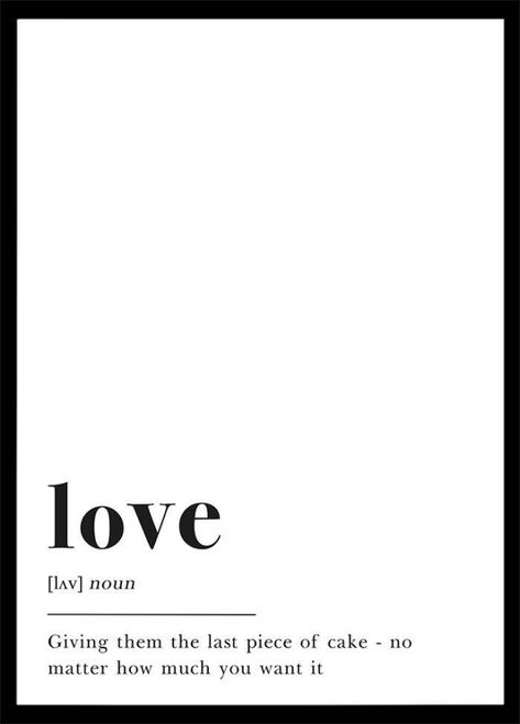 Happy Wall Art, Herb Lubalin, Definition Quotes, Art Motivation, Schrift Design, Wall Art Love, Definition Poster, Definition Of Love, Valentine's Day Quotes