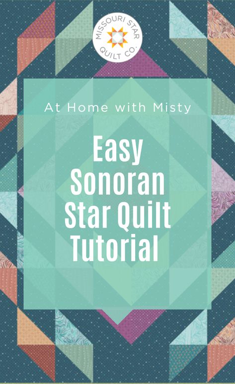 Watch this tutorial for the Easy Free Pattern Sonoran Star Quilt. Misty teaches us to make the Sonoran Star, a free pattern from Maywood Studio, featuring this beautiful Saguaro collection. Star Quilt Tutorial, Jenny Doan Tutorials, Msqc Tutorials, Missouri Star Quilt Company Tutorials, Missouri Star Quilt Tutorials, Charm Squares, Missouri Star Quilt Company, Desert Vibes, Star Quilt Patterns