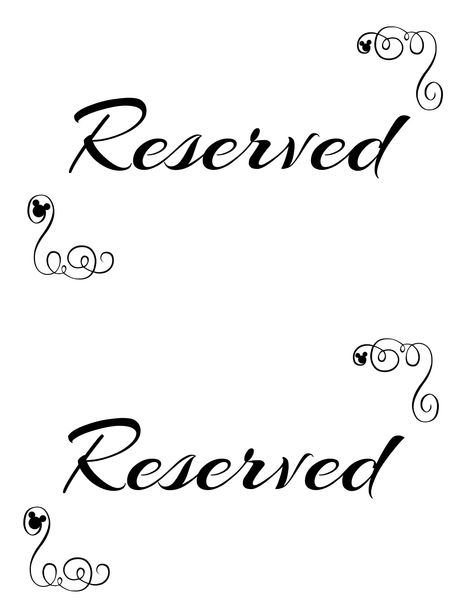 Free Printable Reserved Seating Signs for Your Wedding Ceremony Reserved Table Signs Printable Free, Reserved Signs For Tables, Free Printable Wedding Signs, Reserved Seating Signs, Free Place Card Template, Ceremony Template, Reserved Wedding Signs, Printable Signs Free, Reserved Table Signs