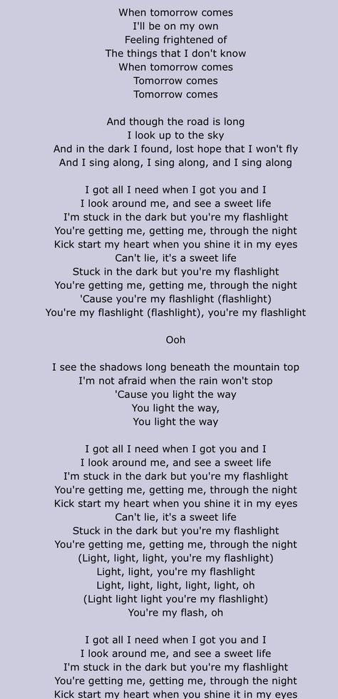 Jessie J lyrics- flashlight. Part 1 Flashlight Song Lyrics, Random Lyrics To Sing, Best Part Lyrics, Vocal Songs, Memories Lyrics, Folk Song Lyrics, Flashlight Lyrics, Free Song Lyrics, Great Song Lyrics