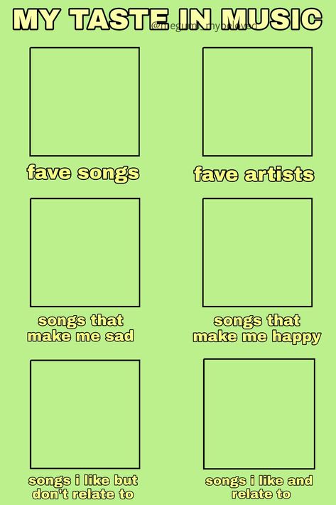 Cute Templates To Fill Out, This Is Their Most Popular Song Template, Fill Out Templates About Me, Bingo About Me, Templates To Fill Out Tiktok Friends, Me When They Template, Tik Tok Templates To Fill, Gtkm Template, Art Vs Artist Template