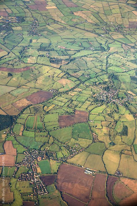 Rural England viewed from above by RuthBlack | Stocksy United Aerial Views Landscape, Arsitektur Kolonial, Rural England, Rural Photography, Aerial Images, Fantasy City, Drone Photos, Rural Landscape, A Level Art