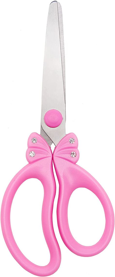 Scissors For School, Pink Scissors, Safety Crafts, Kids Scissors, Girl School Supplies, Safety Scissors, Craft Scissors, Best Glue, Small Scissors