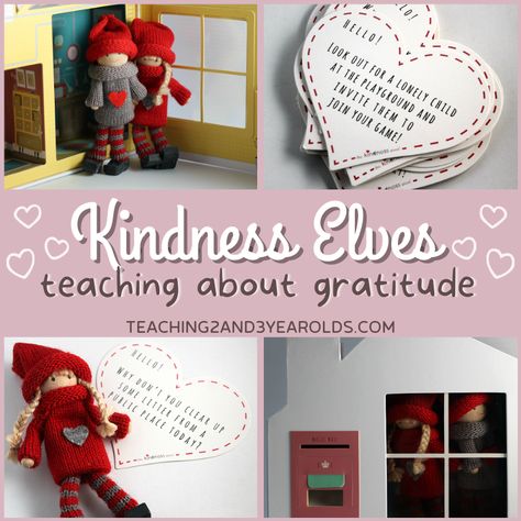 Using the Kindness Elves with Preschoolers Elf On The Shelf Kindness Activities, Kindness Elves Printables, Kindness Elves Letter, Kindness Elves Ideas, Kindness Elf Ideas, Kindness Club, Giving To Others, Kindness Elves, Elf Notes