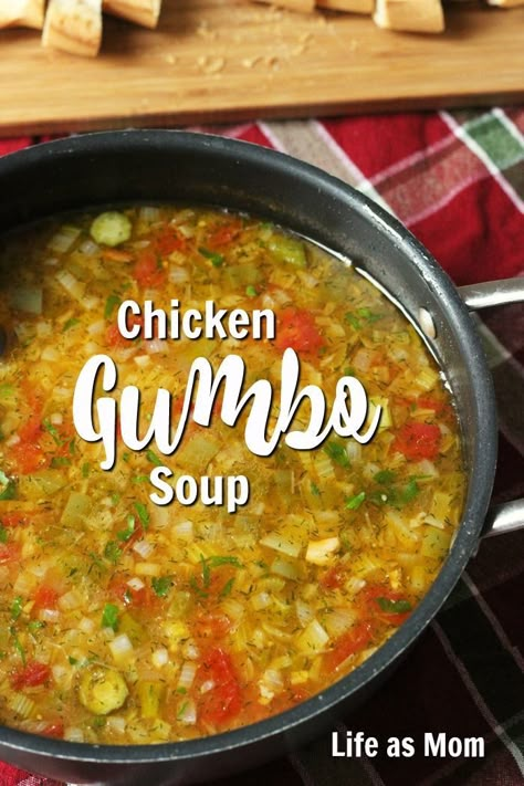 Chicken Gumbo Soup Recipe, Gumbo Soup Recipe, Soup Recipes For Dinner, Chicken Gumbo Soup, Homemade Soup Recipes, Soup Party, Soup Night, Gumbo Soup, Chicken Gumbo