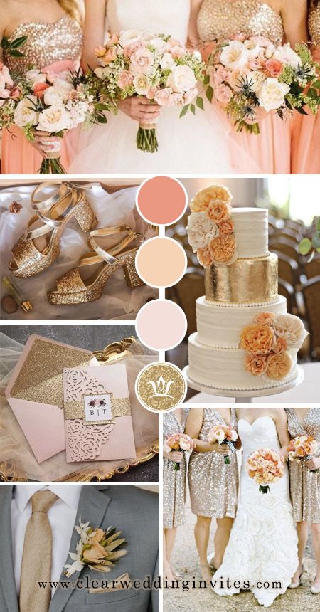 Peach Coral Blush Wedding, Peach Cream And Gold Wedding Decor, Gold And Peach Wedding Decor, Peach Quinceanera Decorations, Apricot Crush Wedding Theme, Blush Pink And Orange Wedding, Peach Color Wedding Theme, Peaches And Cream Wedding Theme, Peach And Champagne Wedding